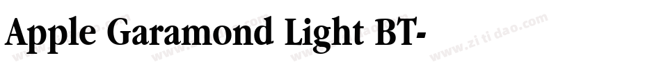 Apple Garamond Light BT字体转换